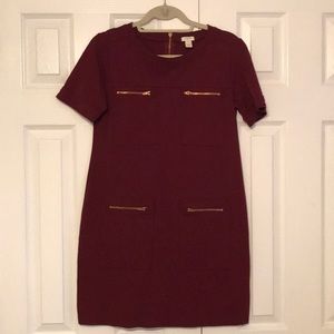 J. Crew Stretch Maroon Dress
